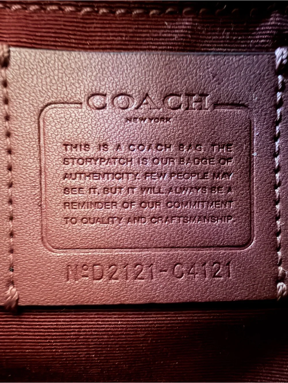 Coach Red Pennie 22 Pebble Leather Backpack
